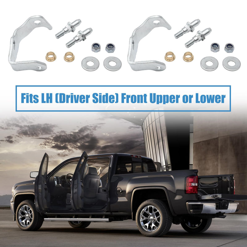 1 Pair 38456 Driver Side Door Hinge Pin and Bushing Kit Replacement for Chevrolet Silverado Suburban Avalanche Tahoe, Cadillac Escalade, GMC Sierra Yukon, Replaces 38456 6038456 89025539