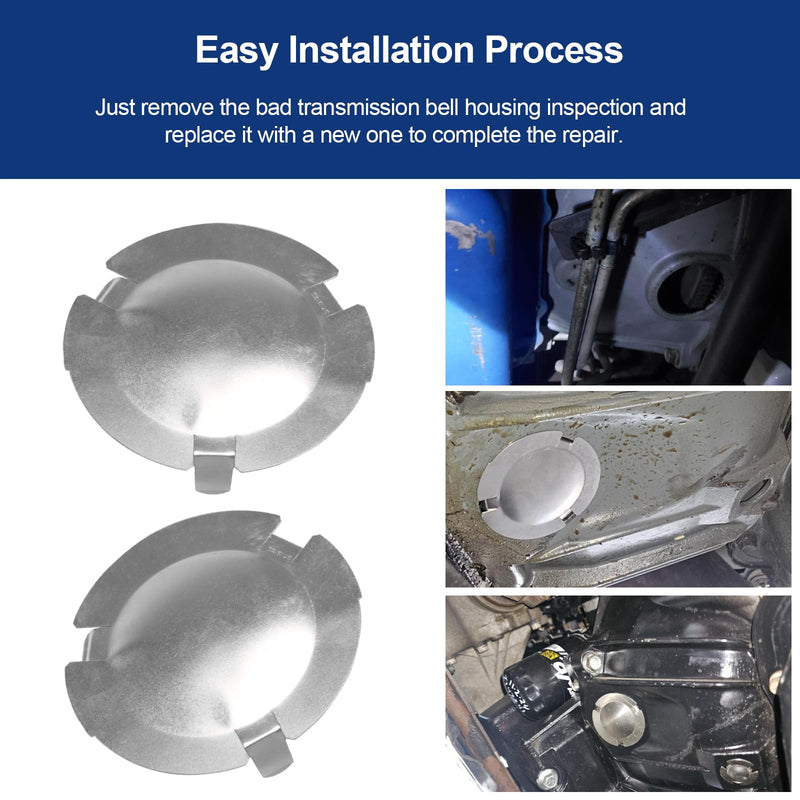 24205900 Transmission Bell Housing Inspection Cover, 62MM Transmission Cap with 3 Tabs, Automatic Transmission Torque Converter Housing Plug for Chevrolet,for GM,for GMC,for Buick,for Cadillac 2 Pack