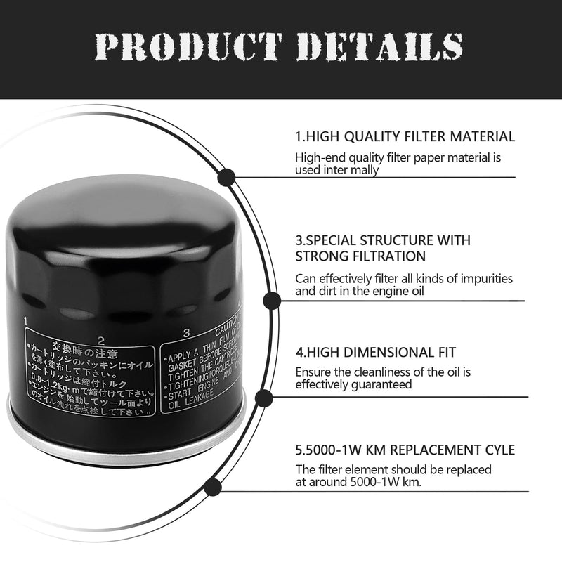 LOCOPOW 138 Oil Filter Part for Arctic Cat 400 500 450 550 650 700 1000 350 4X4 H1 TRV TBX Alterra Prowler Wildcat Aprilia RSV4 Tuono v4 660 Kymco MXU UXV 450I