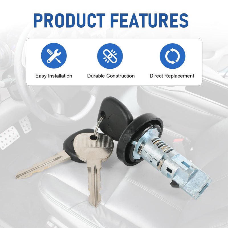 924-796 Ignition Switch Lock Cylinder with Keys Replacement for Chevy Silverado Suburban Tahoe Impala GMC Sierra Yukon Savana 2007-2014, Replace 19120038 15919460, No Chip
