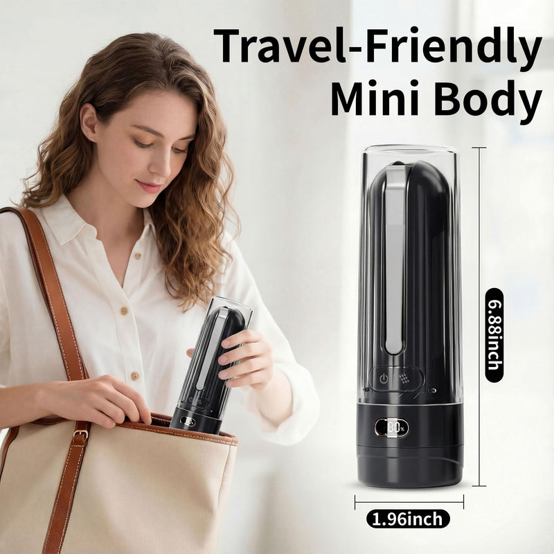 Portable Bidet for Travel, Personal Hygiene Sprayer Bottle for Women Men, Mobile Bidet Portable for Toilet,Electric Handheld High-Pressure Foldable USB-C Battery-Powered (Black) Black