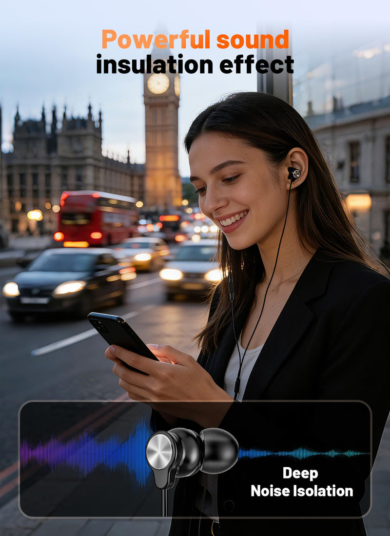 2 Pack USB C Headphones Wired Earbuds for Samsung Galaxy, iPhone 17/16/15 | Wired Earbuds USB C with Clear Mic & Noise Isolation, HiFi Stereo, Type C, Wired Headphones for Galaxy S26 Ultra S25 A16 2 Pack