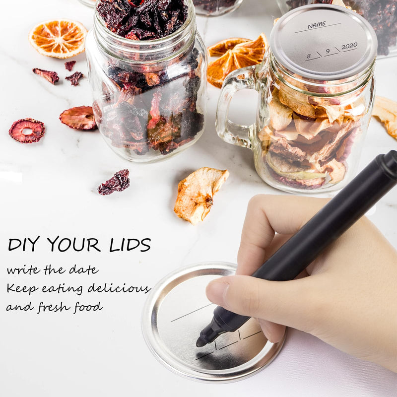 100 PCS Canning Lids Wide Mouth,3.42in Mouth Mason Jar Lids,Ball Jar with Lids with Leak proof Airtight Seal Rust Proof Split,Wide Mouth Mason Jars Food Grade,Canning Food 87MM Wide Mouth - 100Pcs