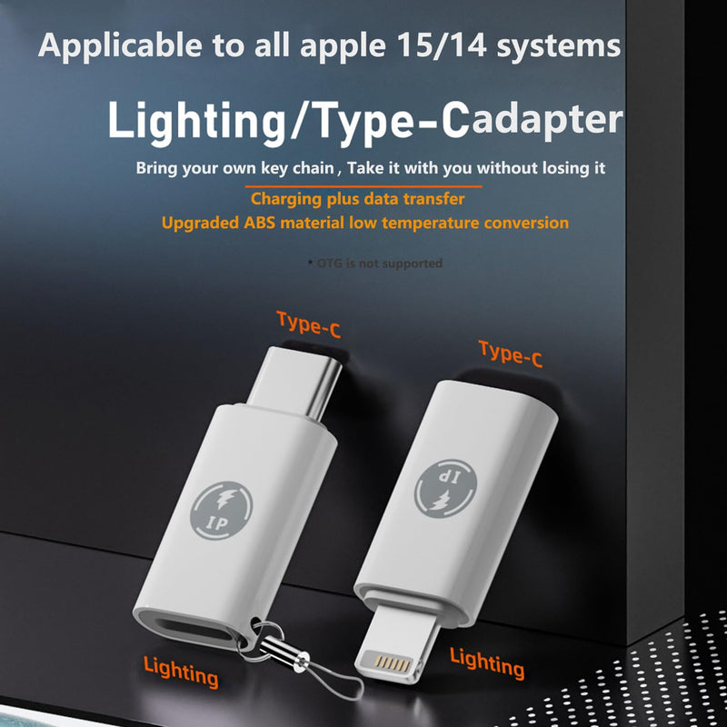 URANT (6Pack Adapter,USB C to USB 3.0 OTG Adapter,2 Type C Female to Lightning Male,2 Lightning Female to Type C Male Compatible with iPhone 15 14 13 12Pro Max Plus, Samsung Galaxy, Laptop, PC