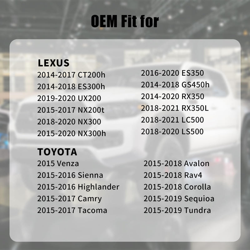 Gas Cap, Fuel Cap for 2014-2021 Toyota Lexus Camry Corolla RAV4 Highlander Tacoma Tundra Sienna Avalon Venza Sequoia, ES350 ES300h RX350 NX300 NX300h NX200t CT200h UX200 LS500 LC500 77300-07030