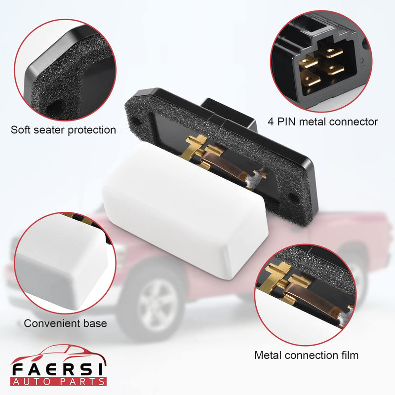 FAERSI HVAC Fan Blower Motor Resistor Replacement for 1994-2008 Dodge Ram 1500 2500 3500 Pickup,1993-1999 Grand Cherokee Replaces RU109 973020 4720278 68004241AA 6800459AA 5012212AA HVAC Fan Resistor