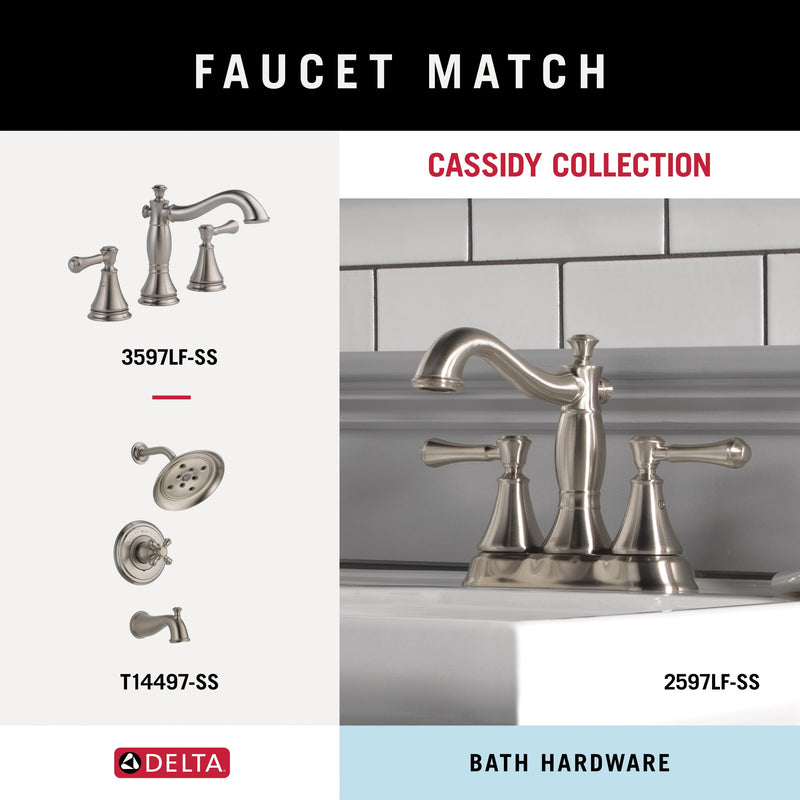 Delta Double Towel Hook for Bathroom or Kitchen| Brilliance Stainless Steel | Cassidy Accessories 3.88 x 2.50 x 3.88 Inches