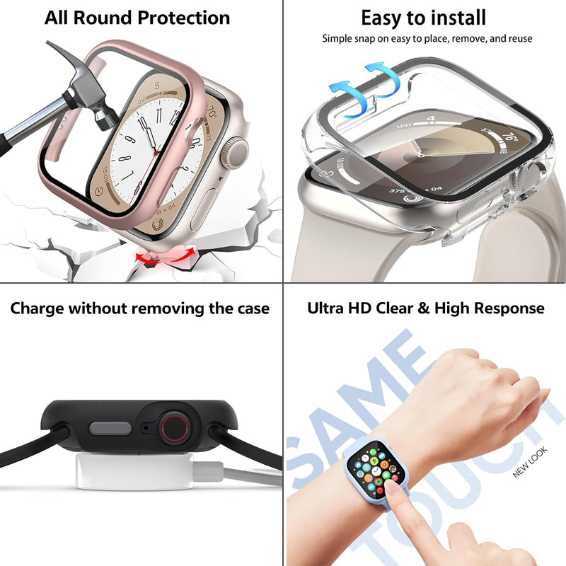 16 Pack for Apple Watch Bands with Screen Protector & Organizer Women Men | Compatible with Apple Watch 40mm 41mm 42mm 44mm 45mm 46mm Series 11/10/9/8/7/6/5/4/SE/SE 2/SE 3