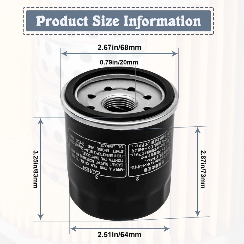 16097-0008 303 Oil Filter for Kawasaki Ninja 400 650 300 500 zx6r z650 Vulcan 900 1500 1700 2000 800 650 750 Versys 650 X300 1000 w800 Prairie 400 300 Bayou 400 z900 z1000 z800 z750 303 1
