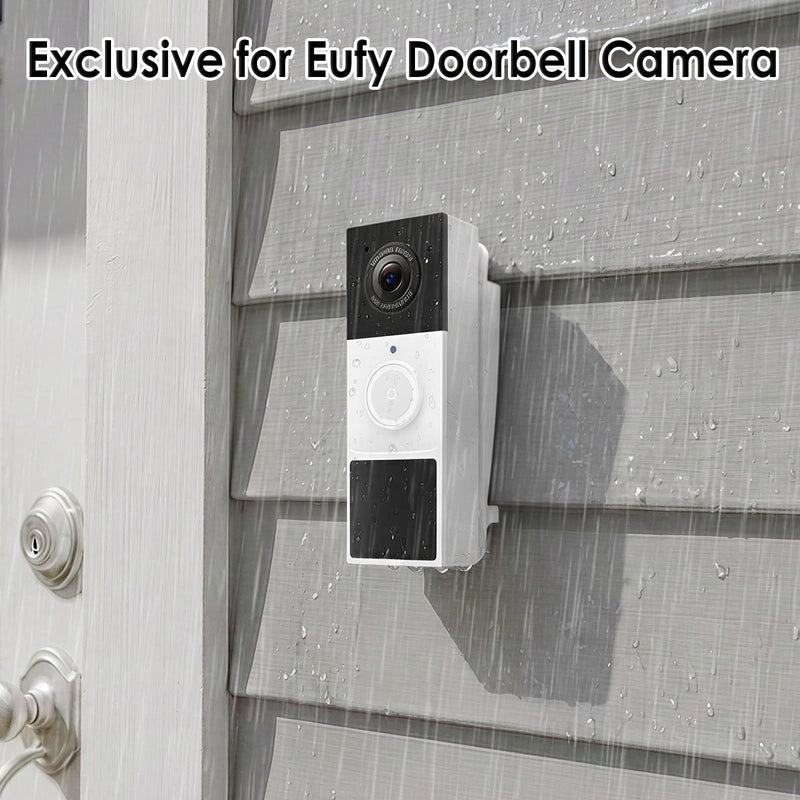 Vinyl Siding Mount for Tapo Doorbell Camera D210/D225, Adjustable Angle Doorbell Wedge Corner Mounting Bracket Kit, Doorbell Camera Mount Solve Siding Tilt Problem (4" Standard Vinyl Siding Only)
