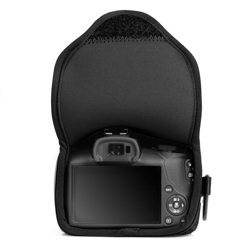 Mega Gear Neoprene Camera Case for Canon EOS R100 (18-45mm)- Stylish and Protective Digital Photography Bag - Black
