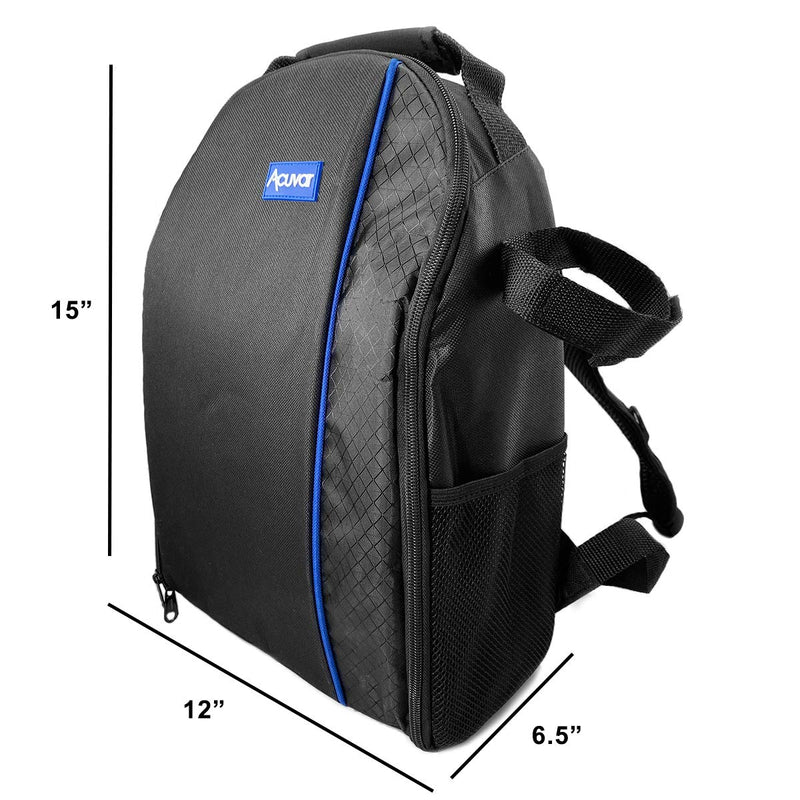 Acuvar BPACK03 Padded Backpack with Customizable Interior Padding and Rain Cover for SLR/DSLR Cameras, Action Digital Cameras, Drone For Canon Nikon Sony & Camera Lens Accessories Gen 2