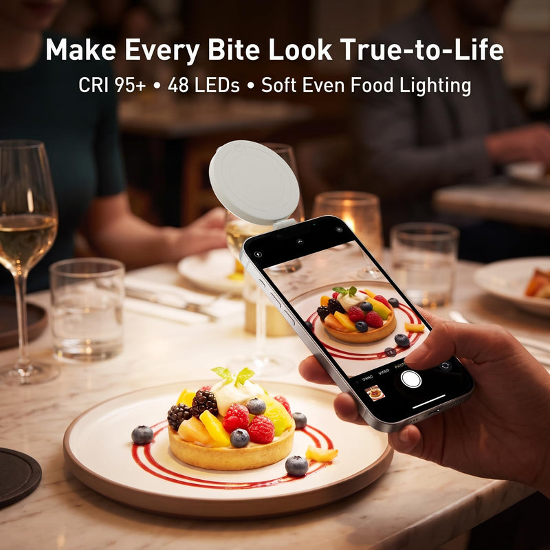 Magnetic Selfie Light, LED Phone Ring Light for iPhone MagSafe, Portable Magnetic Phone Fill Lights for Selfies TikTok Video Call Makeup Photography YouTube Vlog - Black