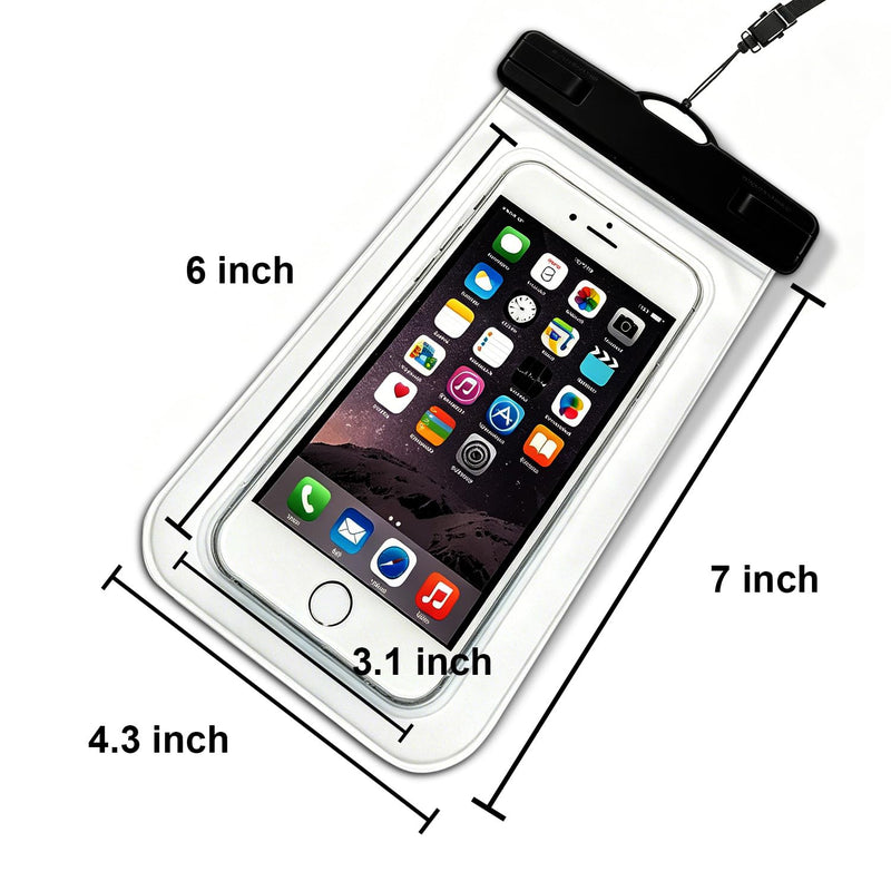 Universal Waterproof eReader Protective Case, 2 Pcs Cover for 6-7 Inch Kindle/iPad mini/kobo Clara/kobo Libra/Fire 7/iPhone and More, Waterproof Material, Including a Hanging Strap,Blue Blue