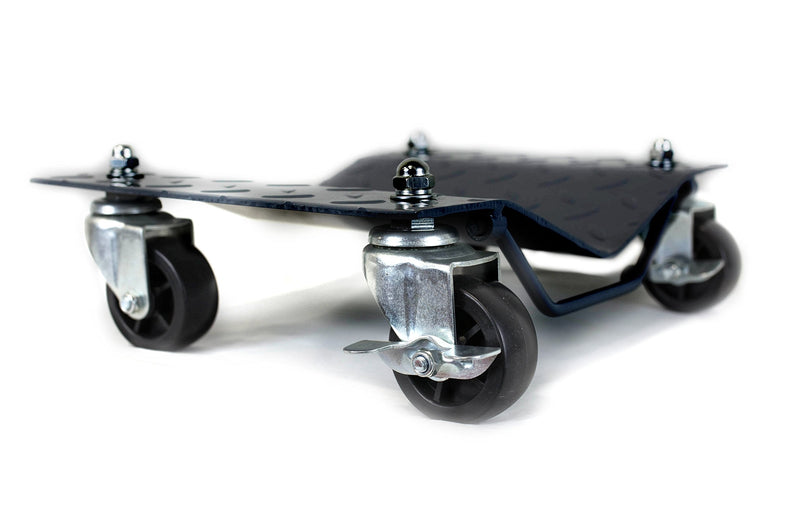 WEN 73017T 3000-Pound Capacity Vehicle Dollies with Brakes, Two Pack , Black Two-Pack