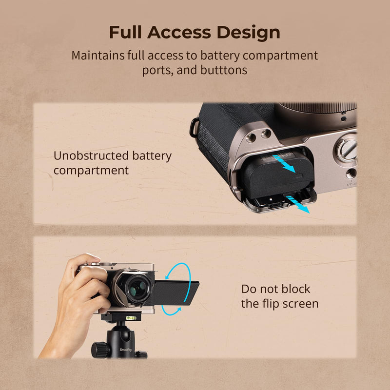 SMALLRIG L-Shaped Handle for Panasonic LUMIX L10, Thumb Grip with Hot Shoe Mount, Ergonomic Side Grip, Quick Release Plate for Arca, Compatible with Tripods (Titanium) - 6136 Titanium