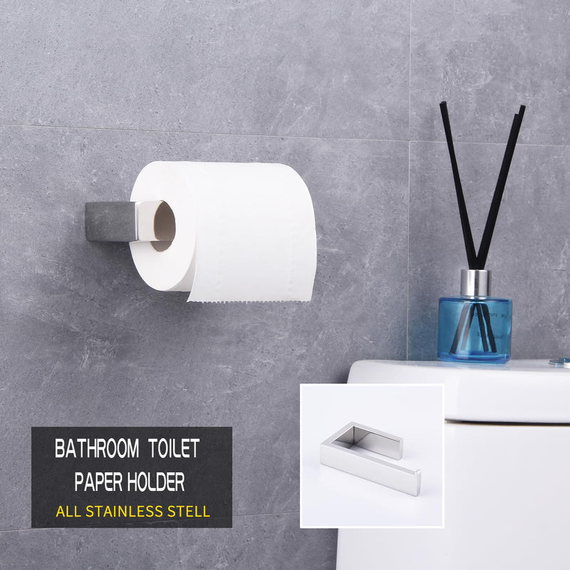 GERZWY Polished Stainless Steel Toilet Paper Holder Paper Towel Dispenser Tissue Roll Hanger Wall Mounted HG1718-JG