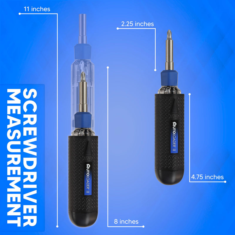 Screwdriver Multi Tool Magnetic | Multi-Bit Auto Loading Barrel Patented | Ergonomic Anti-Roll Handle With Rotating Collar | Industrial High-Grade Bits | Award Winning Design