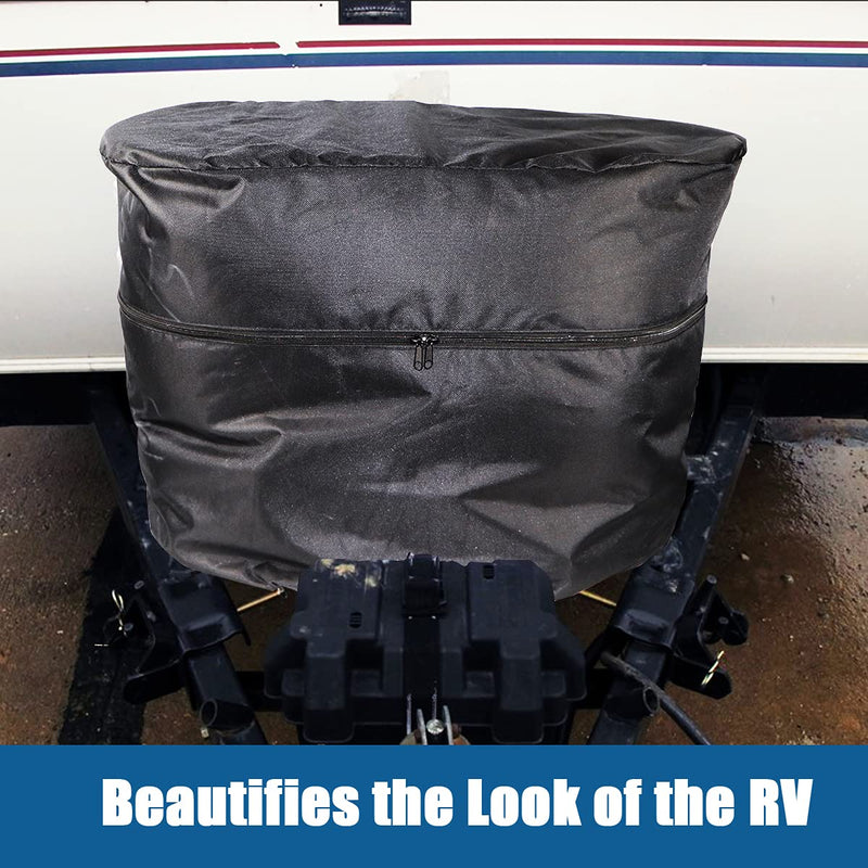 RV Propane Tank Cover, Camper Propane Tank Cover Double 20lb, for Travel Trailer