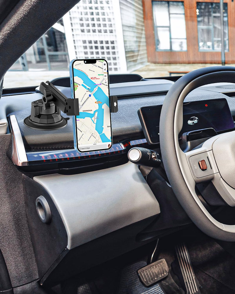 Tractor Phone Mount - [Super Suction Cup] Dashboard Windshield Cell Phone Holder with 360° Adjustable Arm for Excavator, Forklift Heavy Duty Stand for iPhone 17 16 15 14 13 12 Pro Max, Galaxy, Android
