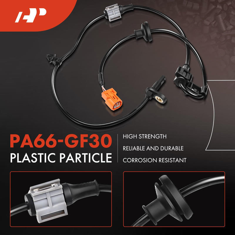 A-Premium ABS Wheel Speed Sensor Compatible with Honda Models - Ridgeline 2006-2014 3.5L, Crew Cab Pickup - Front Driver and Passenger Side, Replace# 57455SJCA01, 57455-SJC-A01 2-PC Set