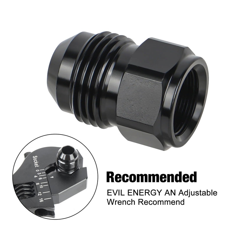 EVIL ENERGY 6AN Female to 8AN Male Flare Reducer Expander Adapter Fitting 2PCS