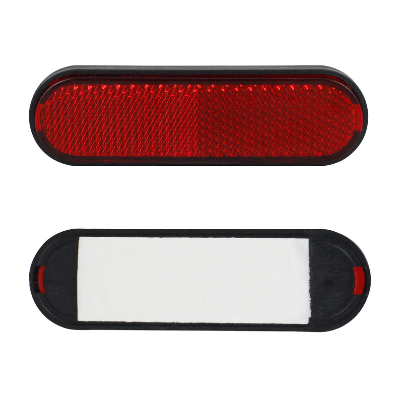 NTHREEAUTO Red Reflectors Motorcycle Safety Reflector Reflective Sticker Universal Compatible with Bicycle, Bike, Trailer, Cars, Trucks, Boat, ATV, Dirt Bike, Driveway Red-Oval