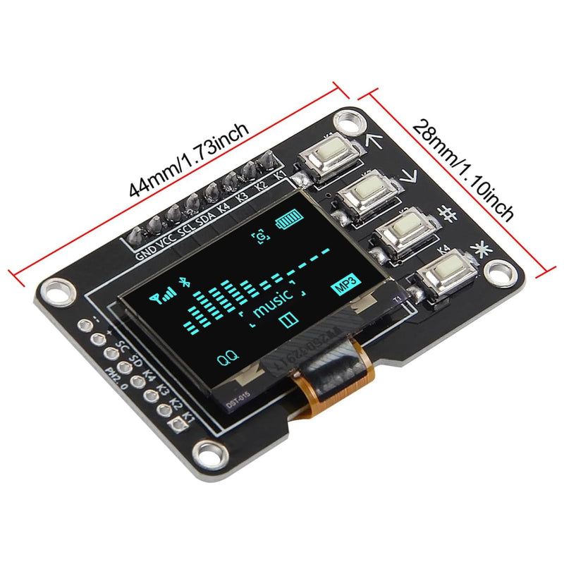 2PCS 0.96" OLED I2C OLED Display Module, Self-Luminous SSD1306 Screen Board | 180° Wide Viewing, Ultra-Low Power, Mini Screens Compatible with Arduino Raspberry Pi Yellow Blue