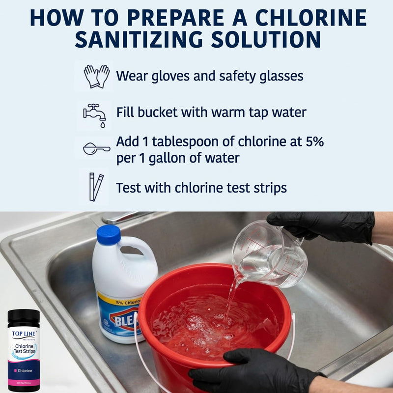 350 Chlorine Test Strips for Food Service 0-500 ppm (Value Pack) - Bleach Sanitizer Test Strips Food Service - Sanitizer Testing Strip - Chlorine Tester - Restaurant Supplies (Pack of 2) 350 Strips (Pack of 2)