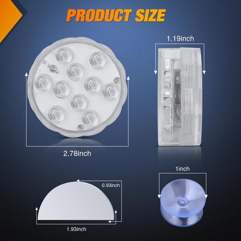 Nilight Marine Boat Light 4 PCS 10LED RGB Wireless Cabin Ambiance Multi Color Exterior Deck Lights Remote Control Submersible for Pontoon Sailboat Yacht Skeeter Fishing Bass Boats 4PCS RGB Boat Light
