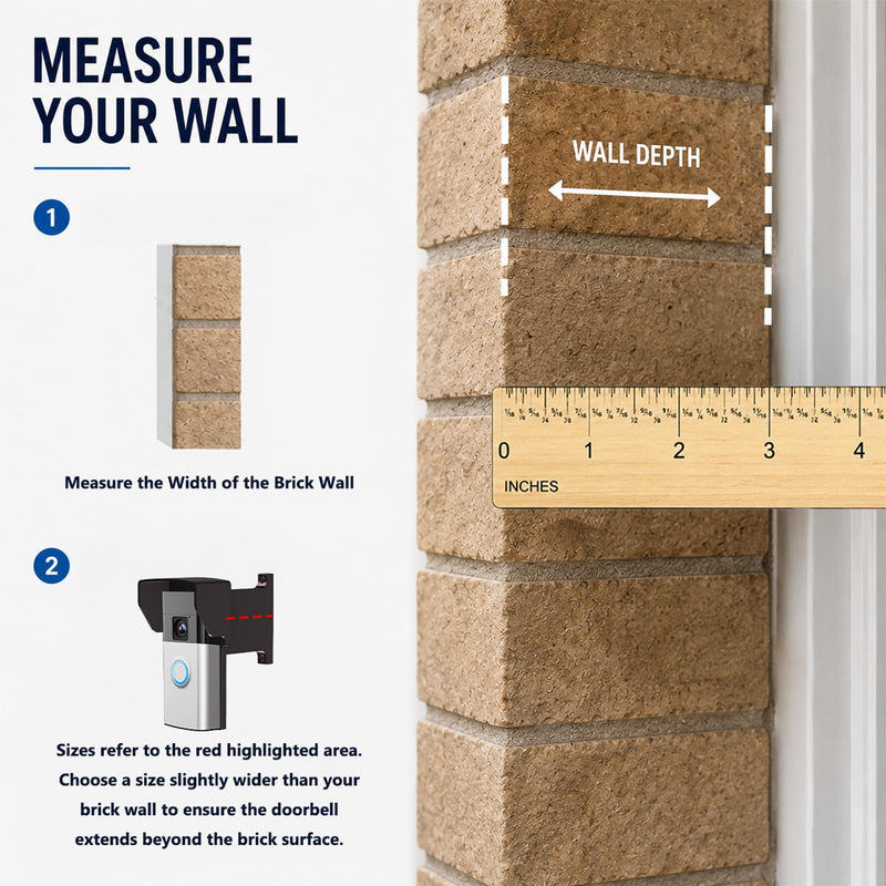 Doorbell Extender Mount Compatible with Some Doorbell, Multiple Sizes Video Doorbell Mount, Anti-Glare & Rain Anti-Splash Mounting Bracket Get Better View (2-1/4") 2-1/4"