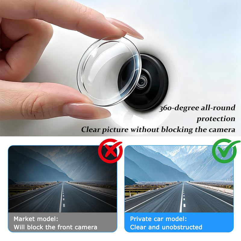 Zpana 4PCS Car Camera Lens Protector, Clear Backup Camera Cover | Transparency 360° Panoramic Rearview Camera Rain Guard Cover, Anti-Glare Weatherproof Auto Backup Lens Shield