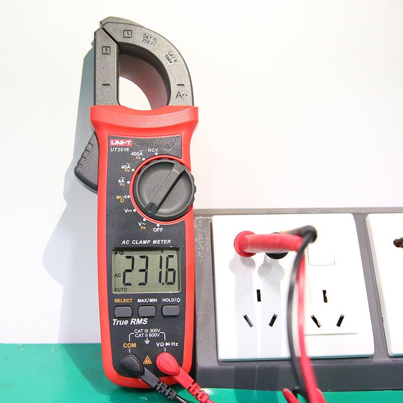 UNI-T UT201R Digital Clamp Meter 4000 Counts Multimeter Auto Range True RMS Clamp Meter DC Current Meter