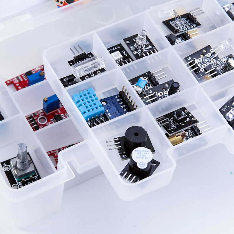 ELEGOO Upgraded 37 in 1 Sensor Modules Kit & ELEGOO Nano Board CH 340/ATmega+328P