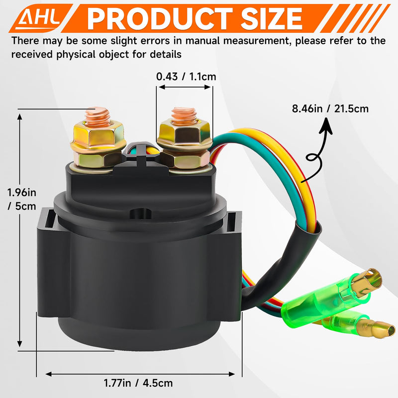AHL Starter Solenoid Relay for Honda TRX400EX Sportrax 2002-2007 ATV / TRX300EX Sportrax 2001-2006 / TRX300EX FOURTRAX 1993-2003 / TRX400EX FOURTRAX 1999-2004