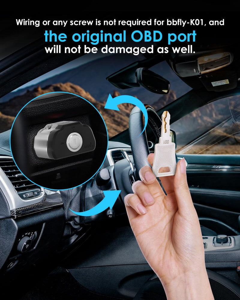bbfly-K01 OBD2 Lock, OBD Port Lock Anti-Theft Device, Car Anti-Theft OBDII Locking Device