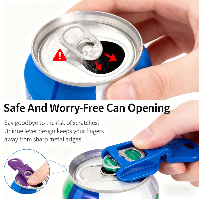 12PCS Complete Cover Easy Tab Opener & Colorful Drink Protector Cap – Fits Soda, Coke, Beer & Aluminum Beverages