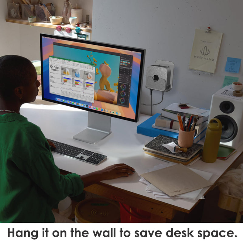 Wall Mount Stand Compatible for Mac mini M4/M4 Pro. (Transparency) transparency