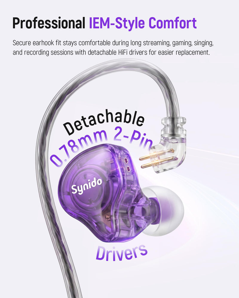 Sound Card Karaoke Headset with Mic, in-Ear Monitor Livestreaming Headphone | BT Accompaniment, Noise Reduction Mic, 4 Sound Modes, 24Bit/48 kHz, for Smartphone, Tablet & PC, Singing Live Streaming