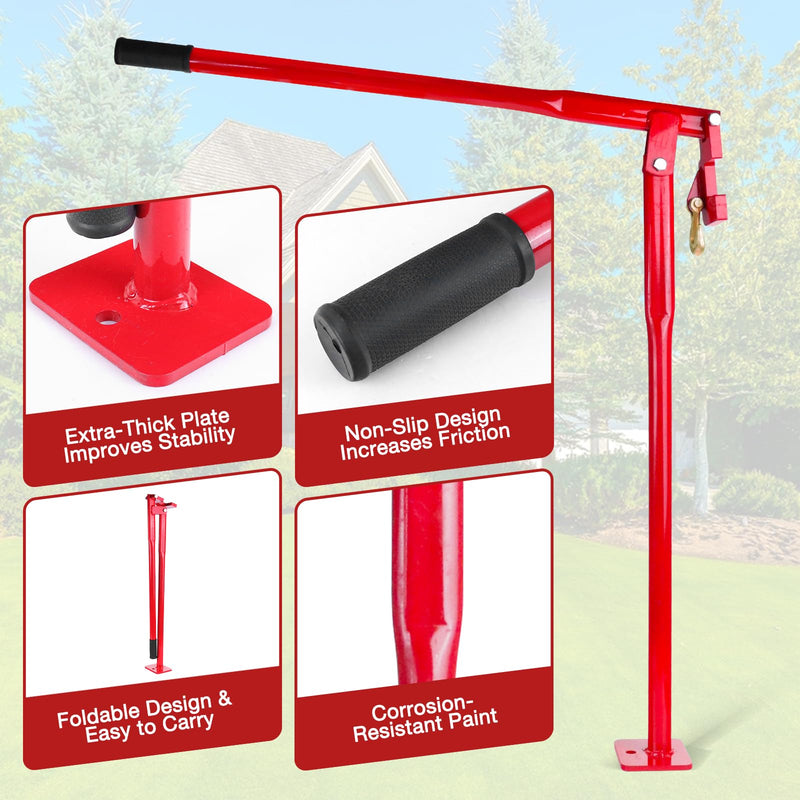 36" T Post Puller Fence Post Puller, Farm Equipment Tractor Accessories, Use Different Chains S Hooks Jacks Tractor Buckets from Ground 1