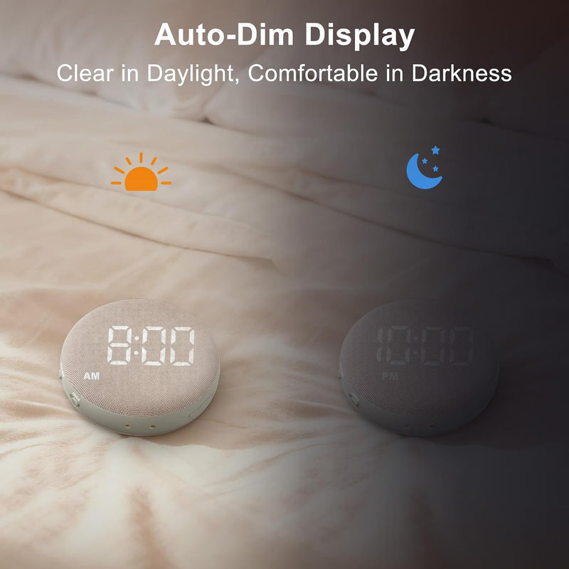  [AUSTRALIA] - REACHER Travel Vibrating Alarm Clock for Heavy Sleepers Adults, Silent, Dual Alarm Clock, Compact Under Pillow Bed Shaker, Rechargeable Battery Operated, Small, Portable