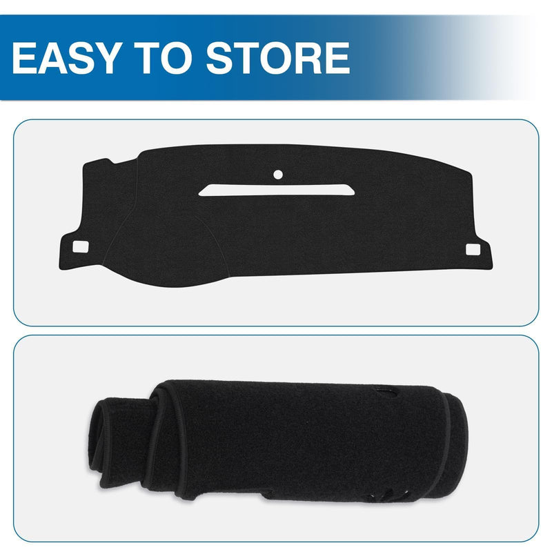 KUST Car Dash Cover for 2007-2014 Chevy Chevrolet Tahoe/Suburban,2007-13 Chevy Avalanche/Silverado 1500 2500 3500 LTZ /2007-13 GMC Sierra SLT Denali,2007-14 GMC Yukon XL(Only Fit One Glove Box) Dash Cover for Tahoe 2007-2014