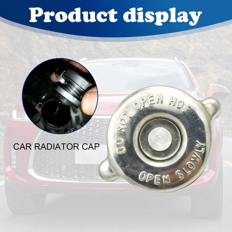 Pack-1 Radiator Cap, Stainless Steel Engine Seal Cover, 16 PSI Original Equipment Replacement, Durable Radiator Cover Assembly, Automotive Part, Compatible with Dodge, Jeep (Silver)