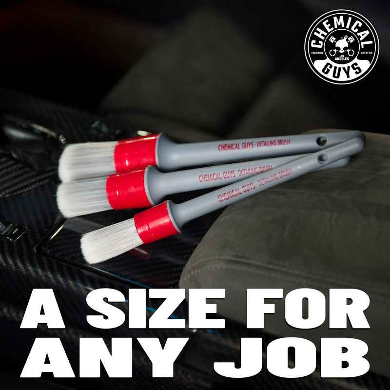 Chemical Guys ACC600 All In The Details Interior Detailing Brush Set (Great for Cars, Trucks, SUVs, RVs, & More) Interior Brushes