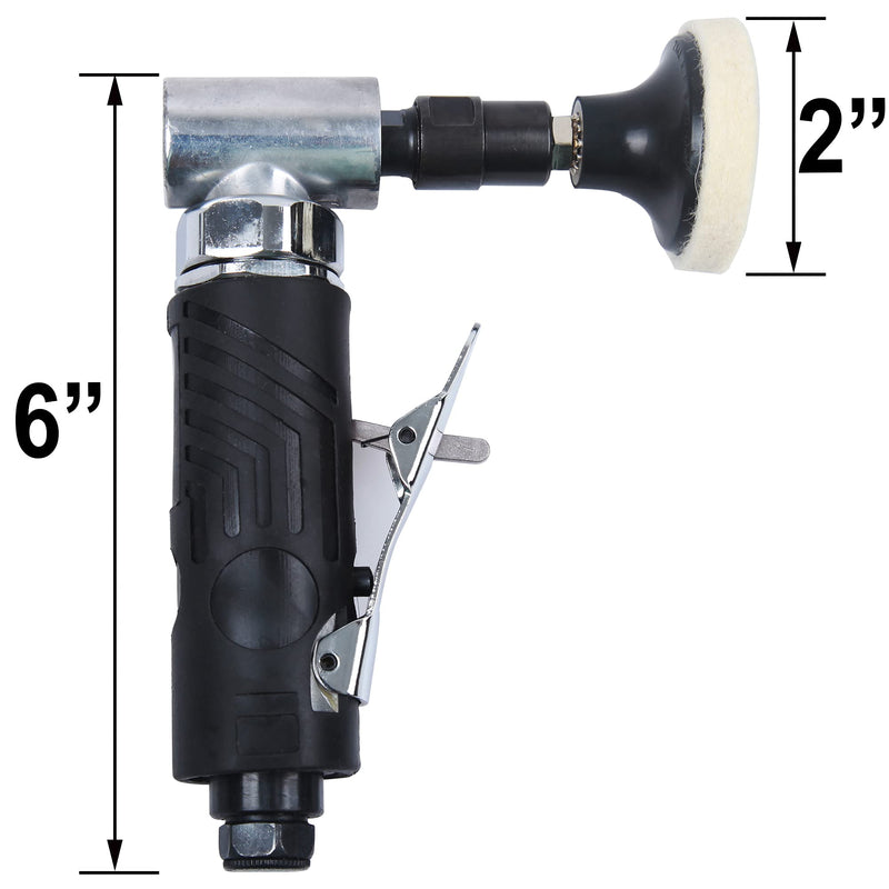 Angle Air Die Grinder 1/4 inch with 4 pcs 2" Roll Lock Sanding Discs, 90 Degree Pneumatic Die Grinder