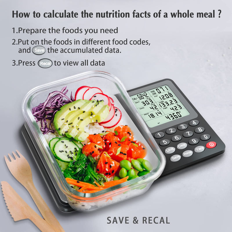 Fuzion Nutrition Food Scale, Digital Food Scale for Weight Loss, Calculating Food Facts, Macro, Calorie, Meal Prep, Portion Control, Stainless Steel 3KG/0.5g