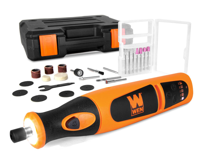 WEN 23072 Variable Speed Lithium-Ion Cordless Rotary Tool Kit (7.2V) and 327-Piece Rotary Tool Accessory Kit