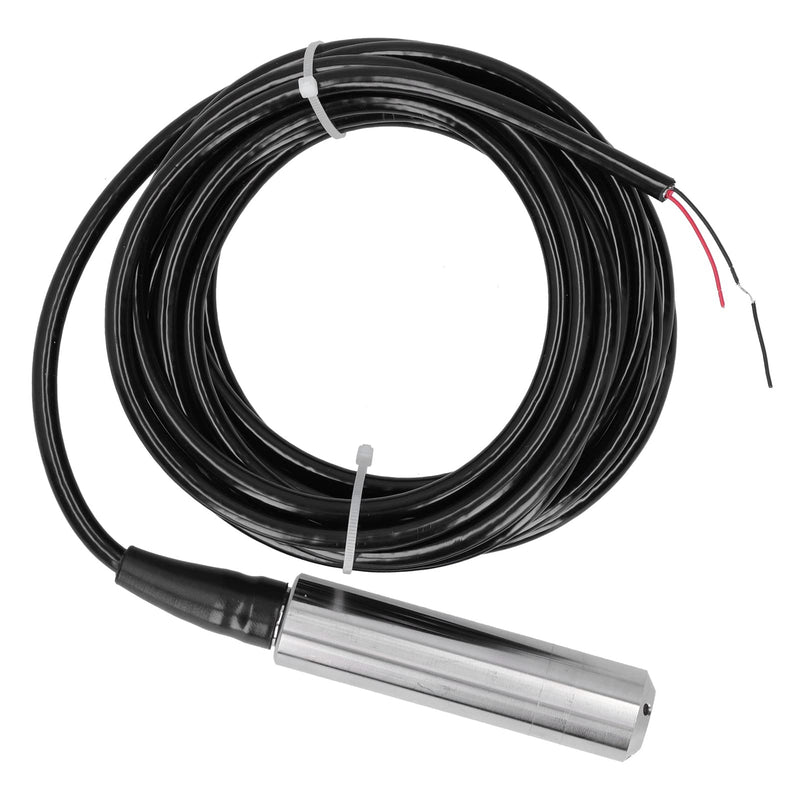 0-3m Liquid Level Transmitter, YB2JF 12-32VDC 4-20mA Level Sensor Throw in Type Water Level Transducer 304 Stainless Steel 5m Cable