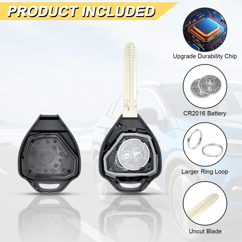 Key Fob Replacement for 2007-2011 Toyota Camry Car Keyless Entry Remote Control, HYQ12BBY, 4 Buttons, 2Pcs