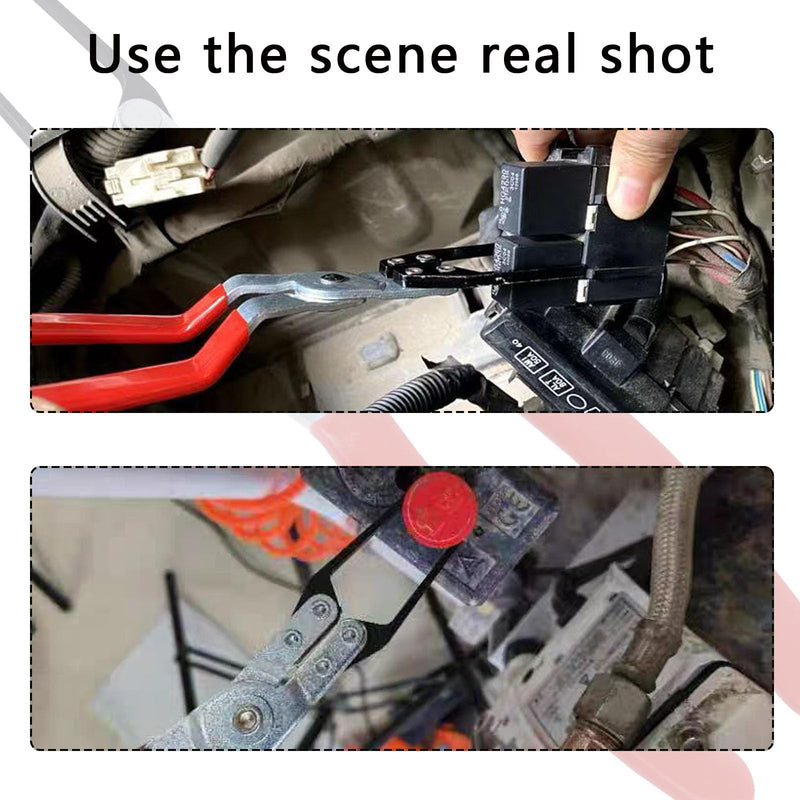 2 PCS Relay Tester, Electrical Disconnect Pliers, Automotive Relay Fmm Fuses Puller Tool, Automotive Relay Tester (Red) Red